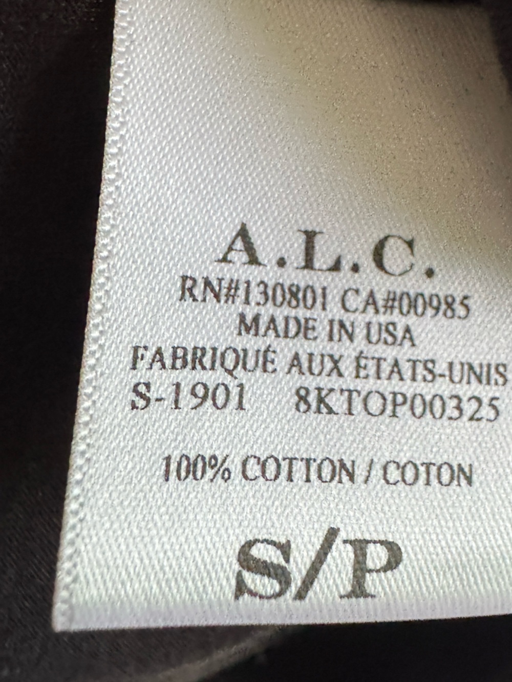 NWT A.L.C. Black Lucinda Ruffle Sleeve Tee Small - Picture 5 of 5